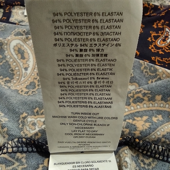 Michael Kors Paisley Sleeveless Blouse with gold details Size XL - Picture 6 of 8